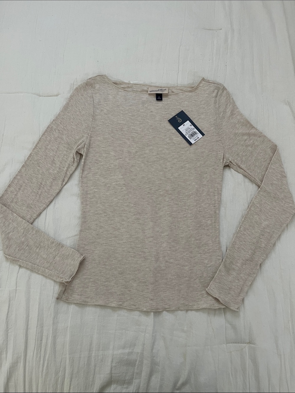 Oatmeal / Light Tan Boatneck Tee